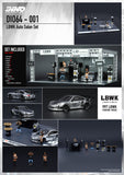 Liberty Walk Auto Salon Diorama Included Porsche 997 LBWK Chrome and 3 Figures - INNO64 - 1:64 - Modelcars Passion