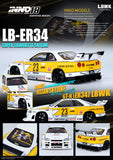 Nissan Skyline LBWK Liberty Walk "ER34" Super Silhouette Hoshino Retro Livery - INNO18 - 1:18