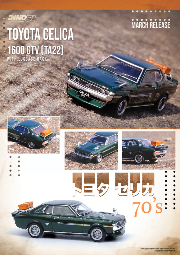 Toyota Celica 1600GTV (TA22) with Luggage - INNO64 - 1:64