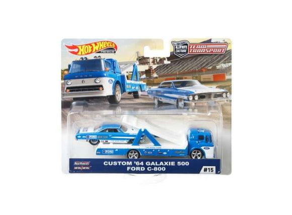 Ford Galaxie 500 Custom '64 & Ford C-800 truck - Hotwheels - 1:64 - Modelcars Passion