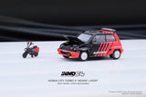 Honda City Turbo II "ADVAN" Livery with "ADVAN" Livery Motocompo - INNO64 - 1:64