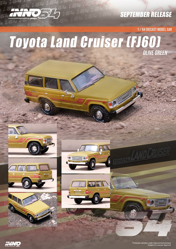 Toyota Land Cruiser FJ60 Olive Green - INNO64 - 1:64