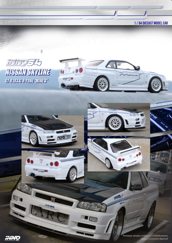 Nissan Skyline GT-R (R34) R-Tune tuned by Mine's - INNO64 - 1:64