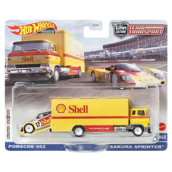 Porsche 962 & Sakura Sprinter truck Team Transport - Hotwheels - 1:64