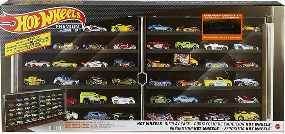 Hot Wheels Display Case (bis zu 50 Autos) mit exklusiven Mercedes-Benz 190E 2.5-16 Evo II - Hotwheels - 1:64