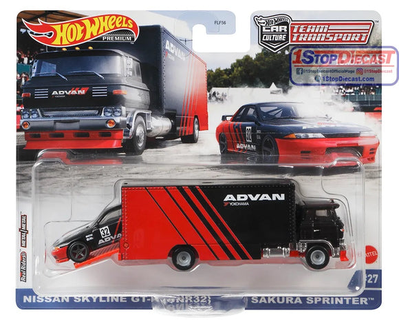 Nissan Skyline GT-R (BNR32) & Sakura Sprinter truck - Hotwheels - 1:64 - Modelcars Passion