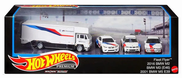 3-Car Set BMW M : Fleet Flyer & BMW M2 '16, BMW M3 (E46), BMW M5 E39 '01 - Hotwheels - 1:64