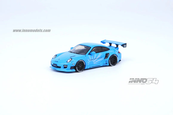 Porsche 911 (997) Liberty Walk Baby Blue - INNO64 - 1:64 - Modelcars Passion