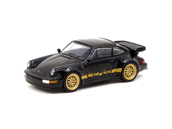 Porsche 911 (964) Turbo (Black) - Tarmac Works/Schuco - 1:64