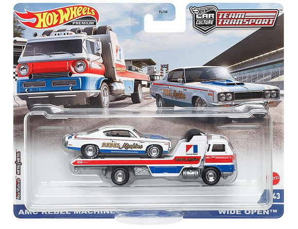 AMC Rebel Machine & Wide Open truck Team Transport - Hotwheels - 1:64