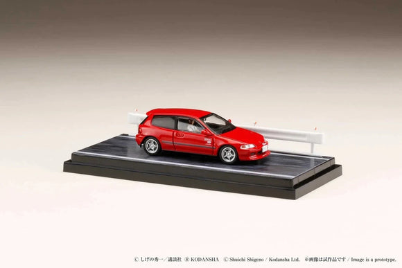 Honda Civic (EG6) Shingo Shoji/Myogi Night Kids Initial D Diorama Set with Figure - HOBBY JAPAN - 1:64
