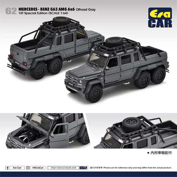 Mercedes-Benz G63 AMG 6x6 1st Special Edition (Offroad Grey) - ERA CAR - 1:64 - Modelcars Passion