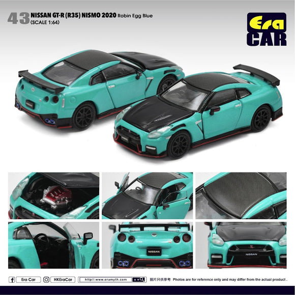 Nissan GT-R (R35) Nismo 2020 (Robin Egg Blue) - ERA CAR - 1:64 - Modelcars Passion
